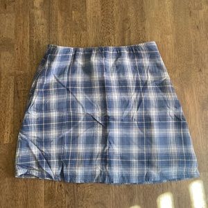 American eagle blue plaid mini skirt